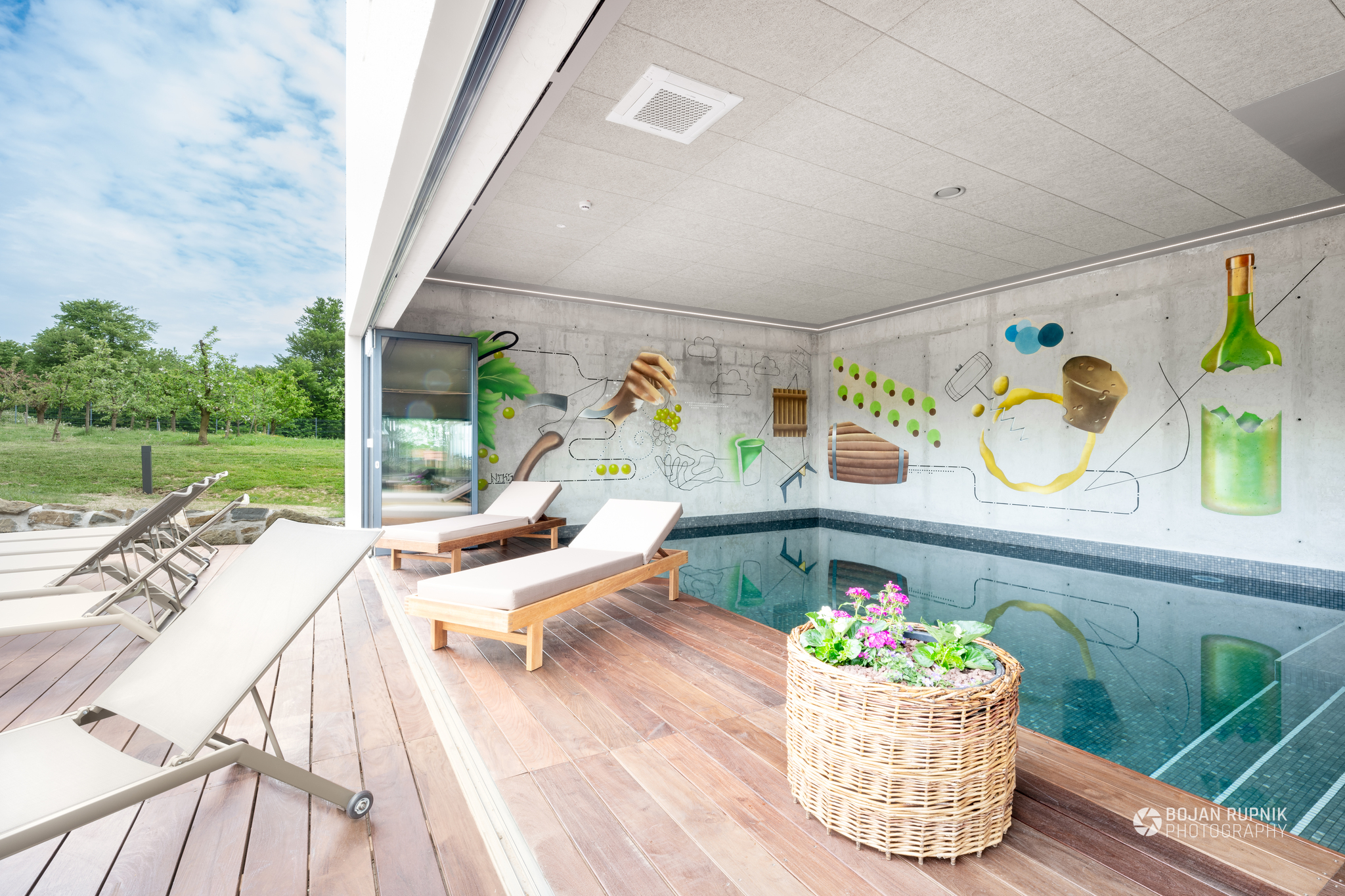 Bazen s teraso v Vinskem raju Glavinič